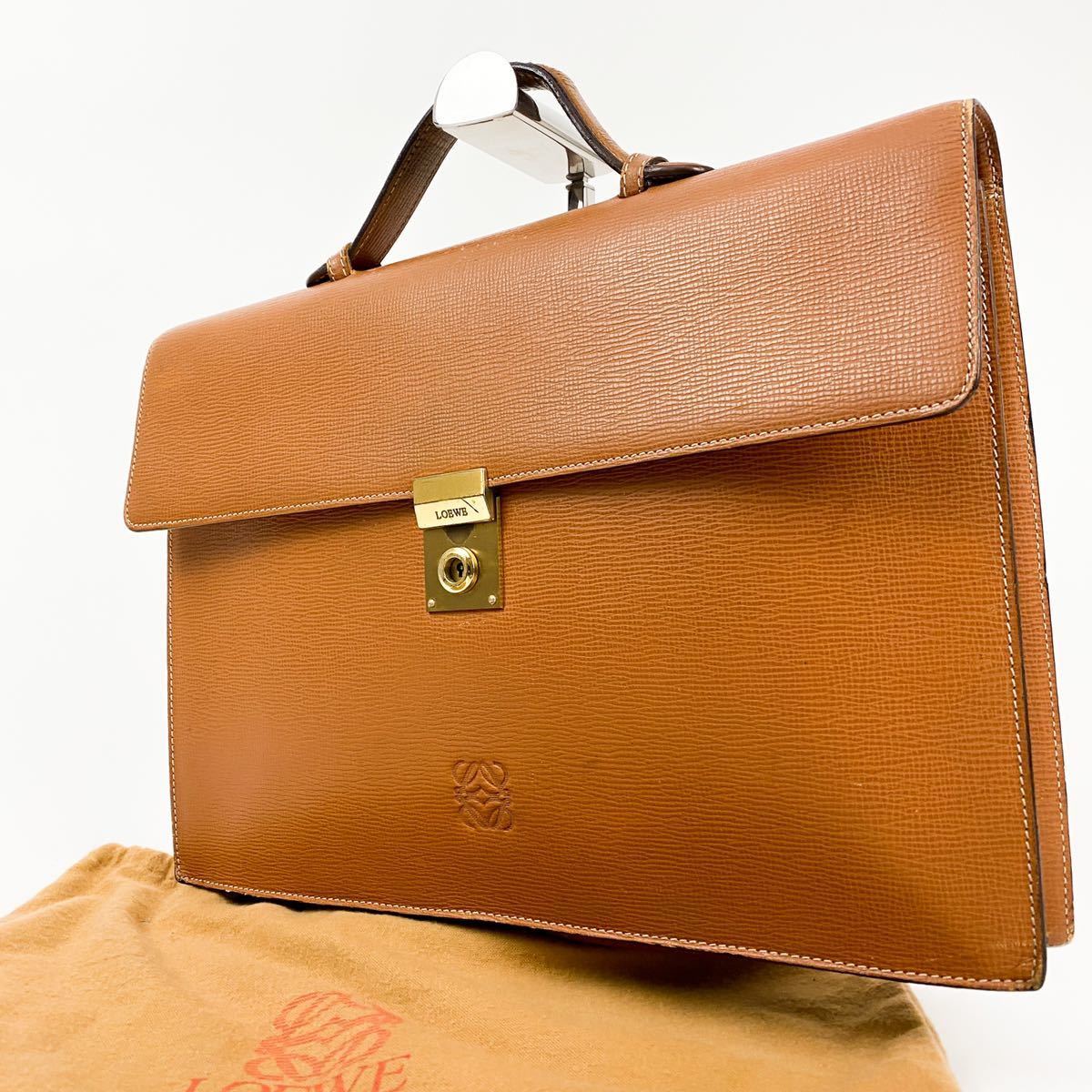 1円〜【極上】LOEWE ロエベ メンズ ビジネスバッグ ブリーフケース 