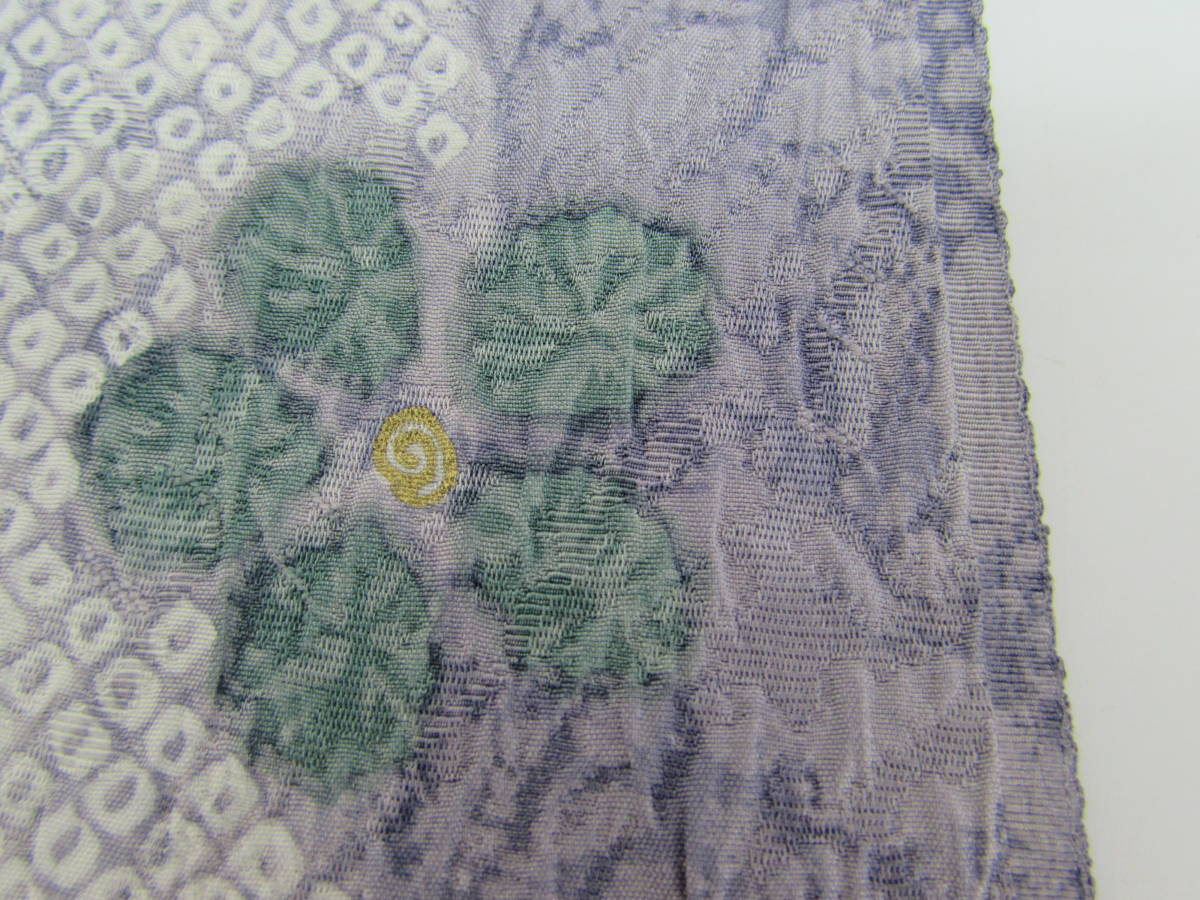 未使用保管品 未仕立て 丹後ちりめん 小紋 反物 定価128000円 花文様 