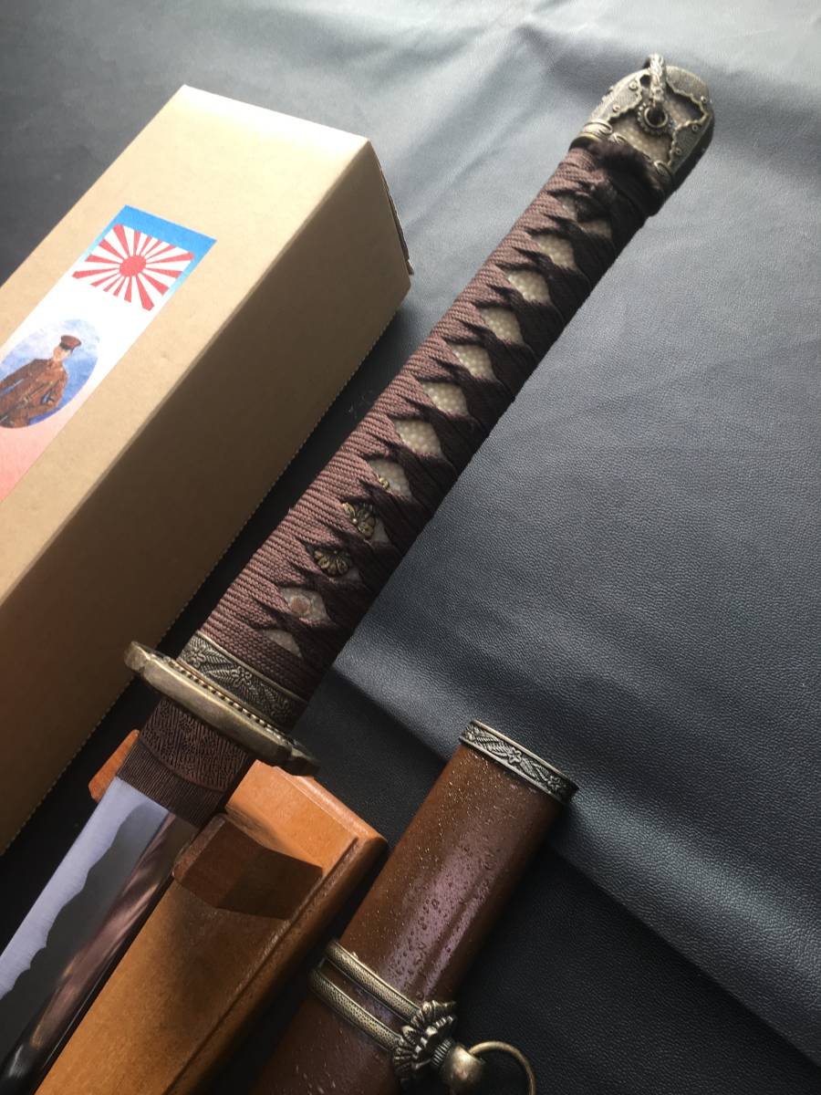 特価 尾形刀剣 陸軍大刀 軍茶柄 軍茶木鞘 大日本帝国 軍刀 歴史 美術品 