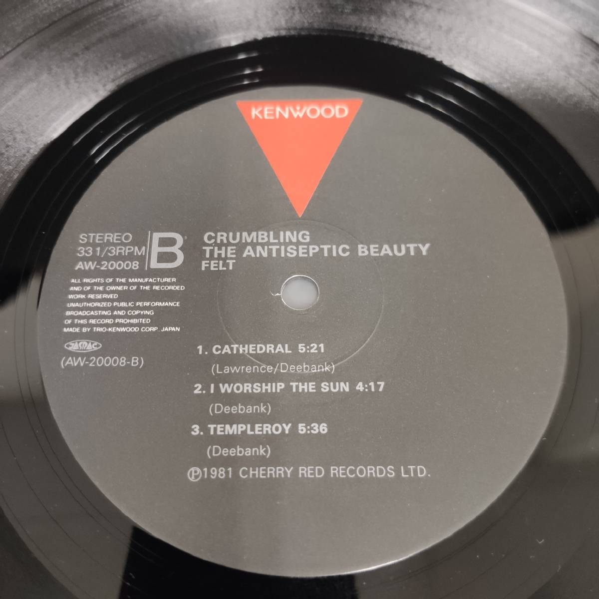 BDz143I 80 帯付き LP レコード FELT フェルト 美の崩壊 1981 AW-20008 