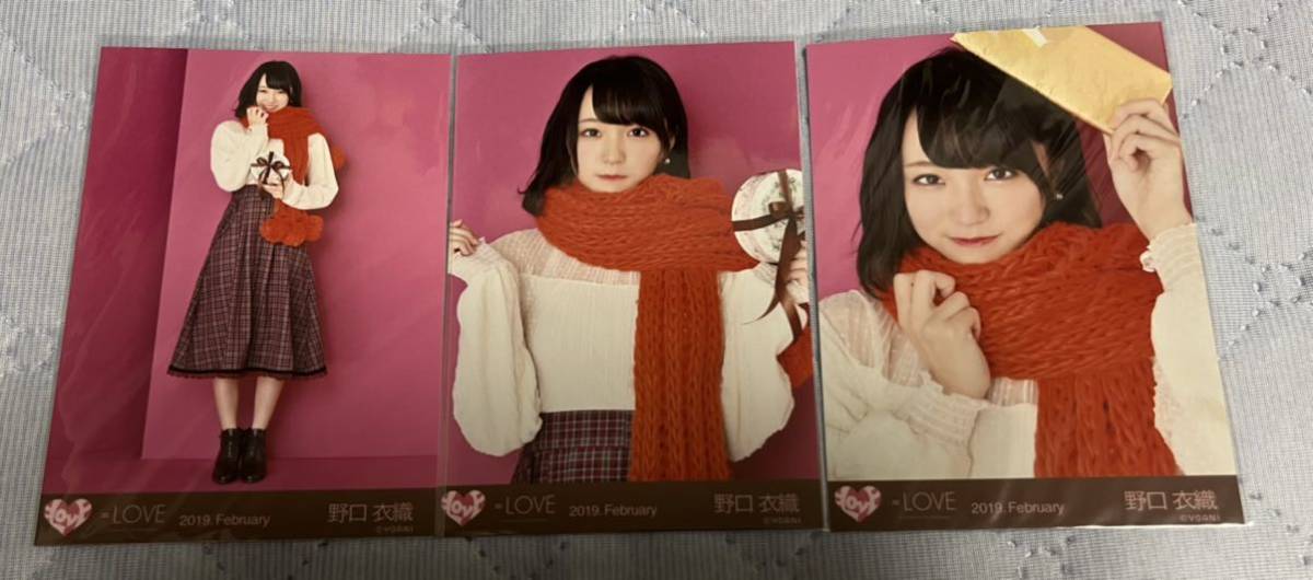 LOVE イコラブ 野口衣織 2019.February バレンタイン 生写真 コンプ