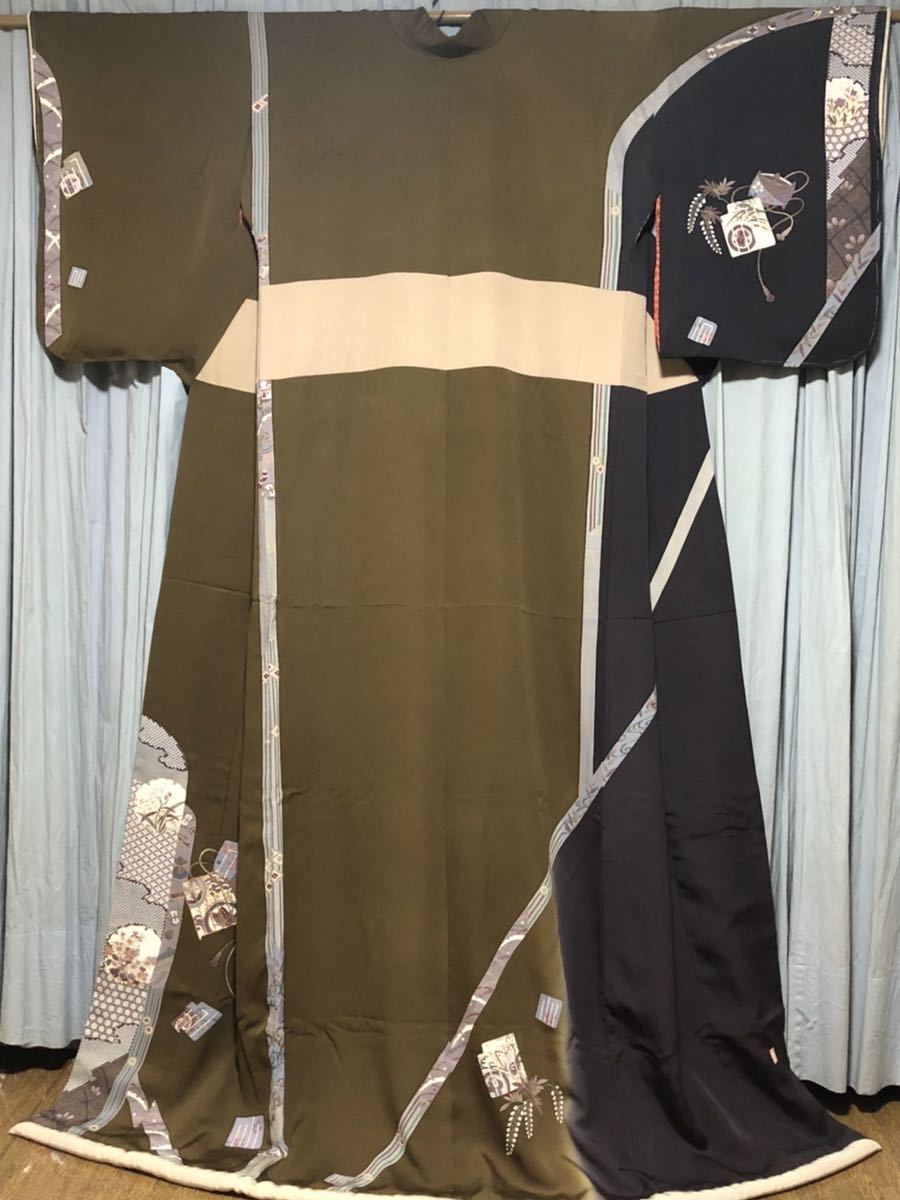 33%off☆美品☆ 粋な裾引き 【裄伸ばし可能！】 お引き摺り 裾引き 