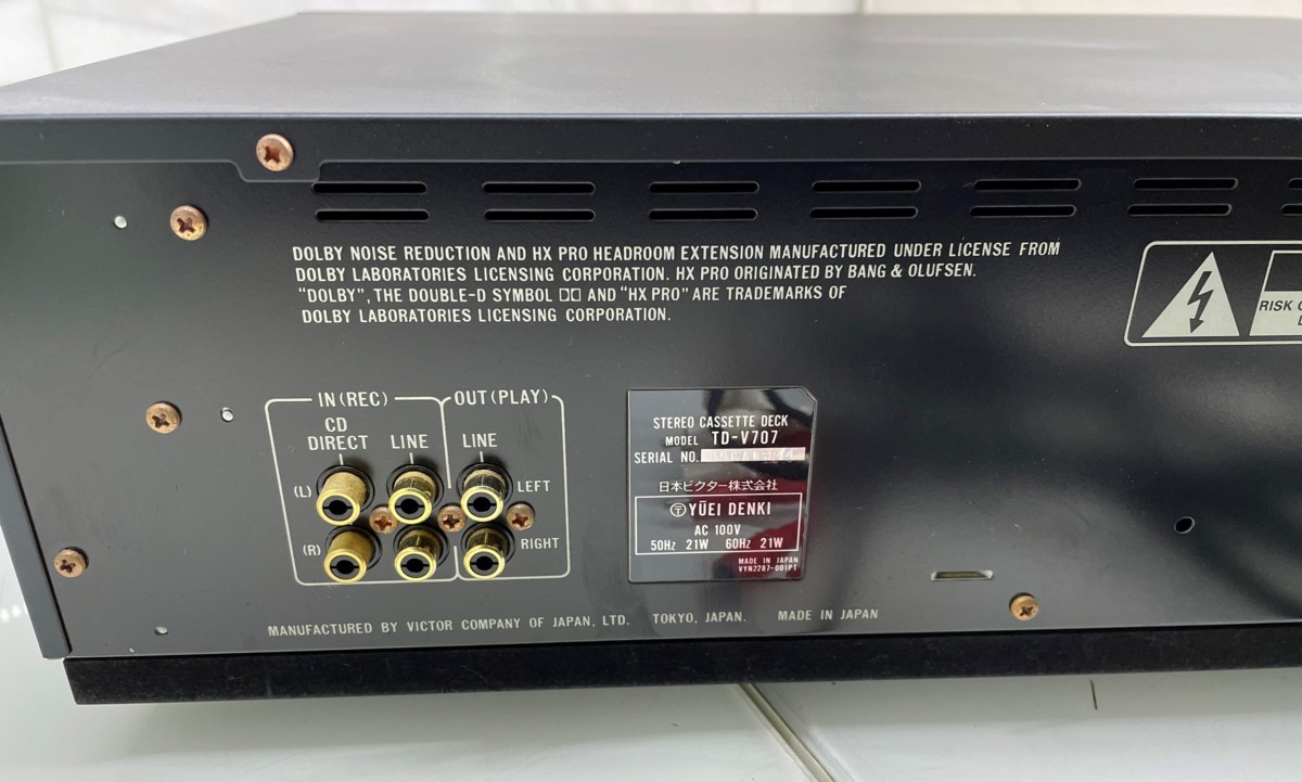 Victor TD-V707 カセットデッキ動作するジャンク TD-V707 : VICTOR