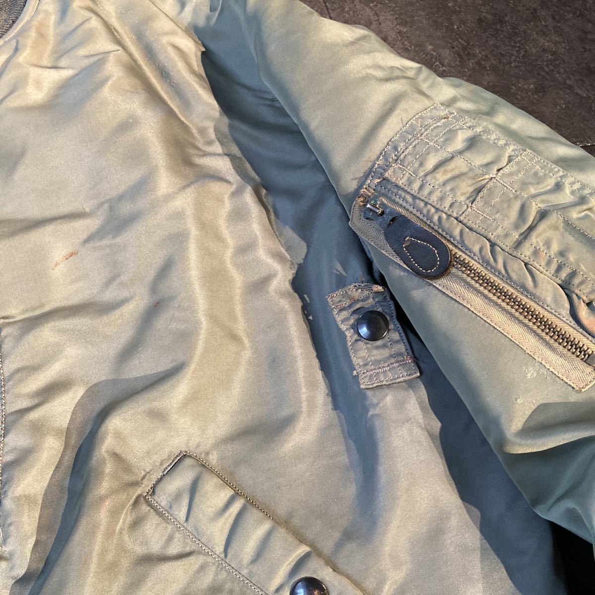 50s ヴィンテージ USAF MA-1 黒タグ 8278-B 美品 初期 古着 30s 40s 