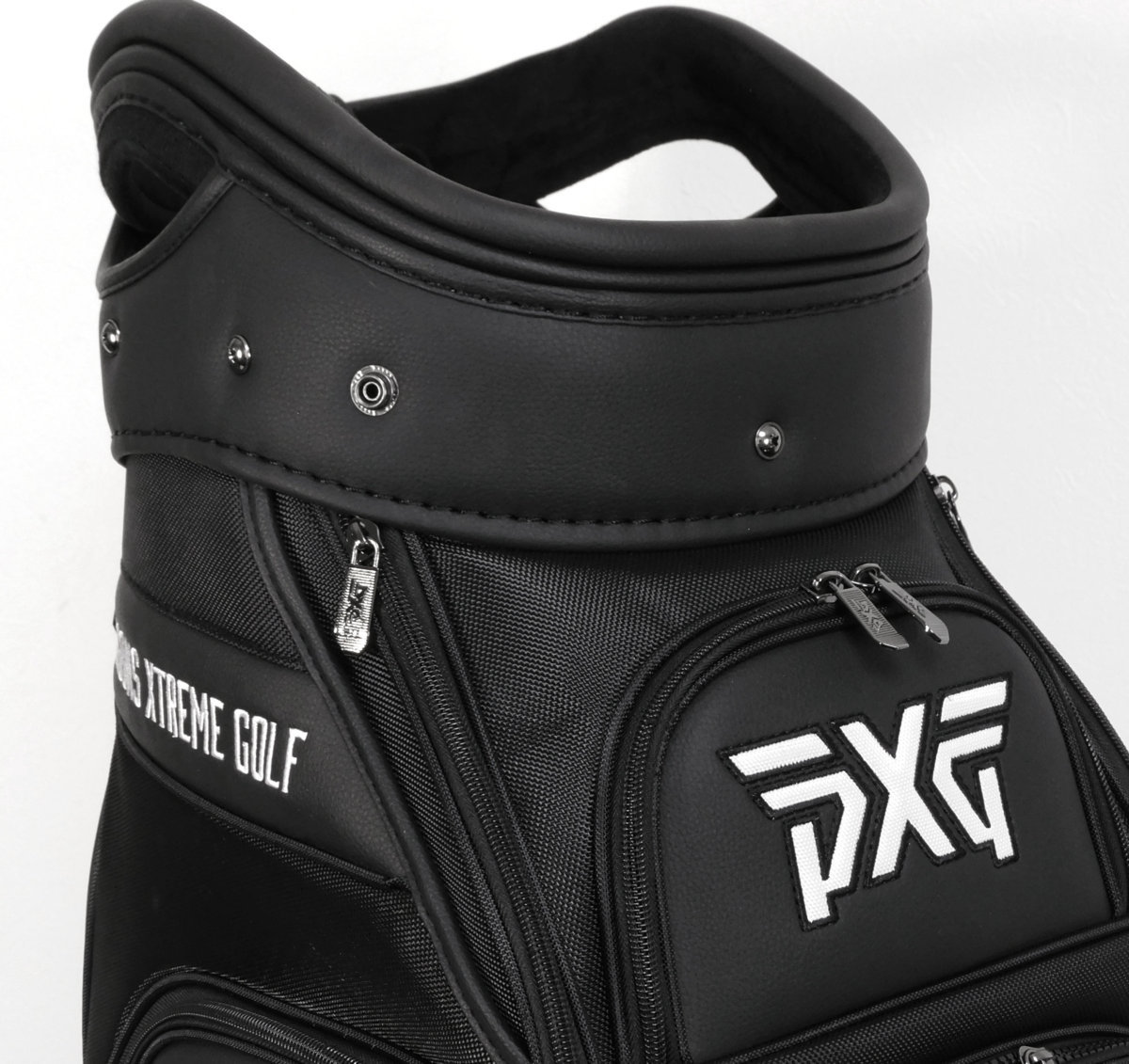 PXG キャディバッグ ブラック 9.5型 カート型 シングルストラップ フル 