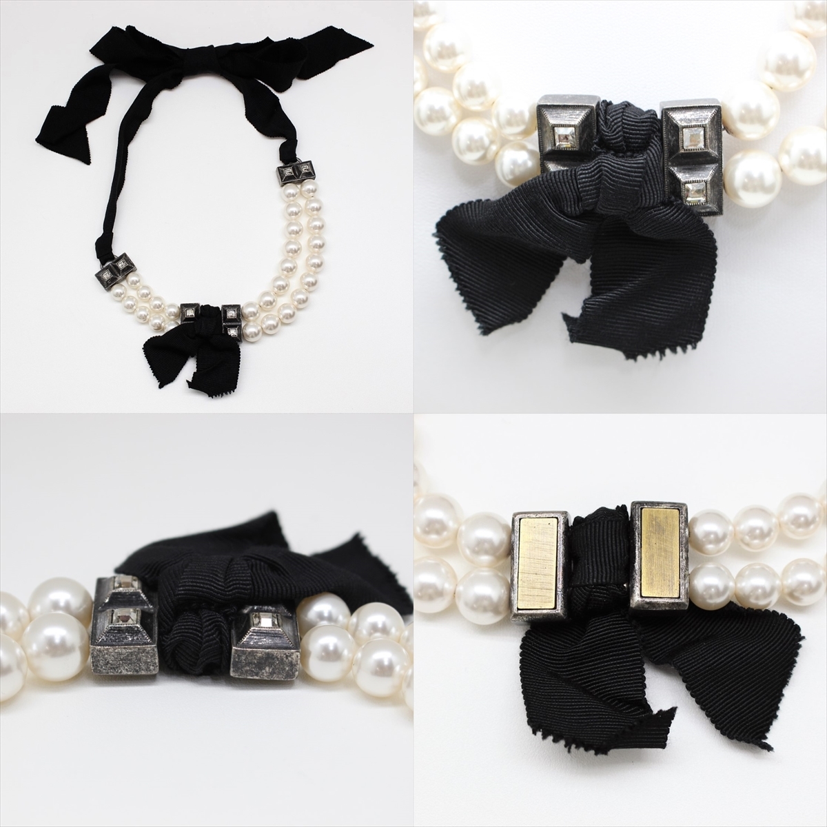 LANVIN ランバン チョーカー ネックレス フェイクパール ビジュー 