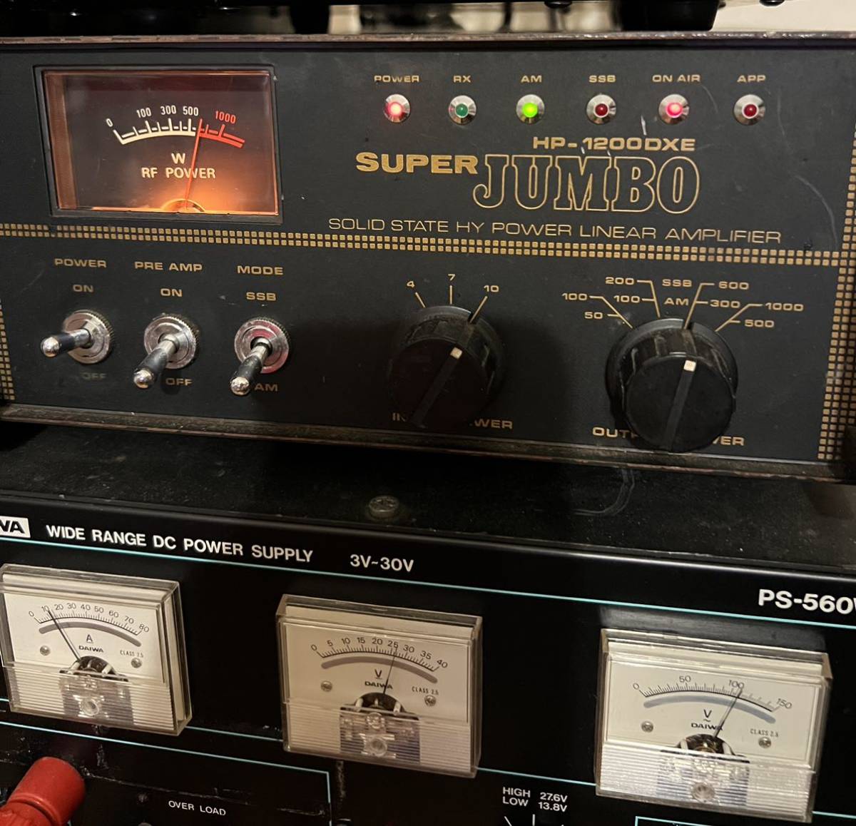 27/28MHz リニアアンプ NASA/SUPER JUMBO HP-1200XE CARMEN リニア