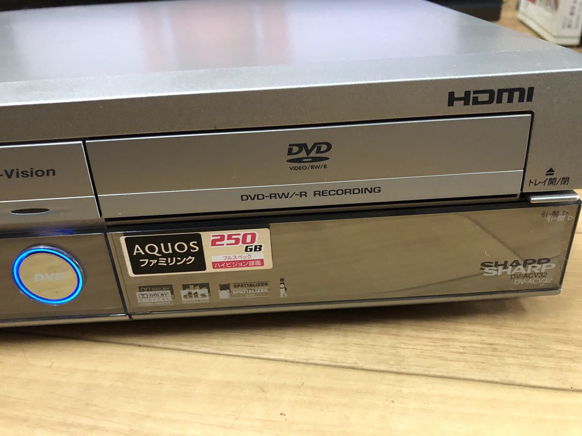 シャープ 250GB ビデオ一体型DVDレコーダー DV-ACV32