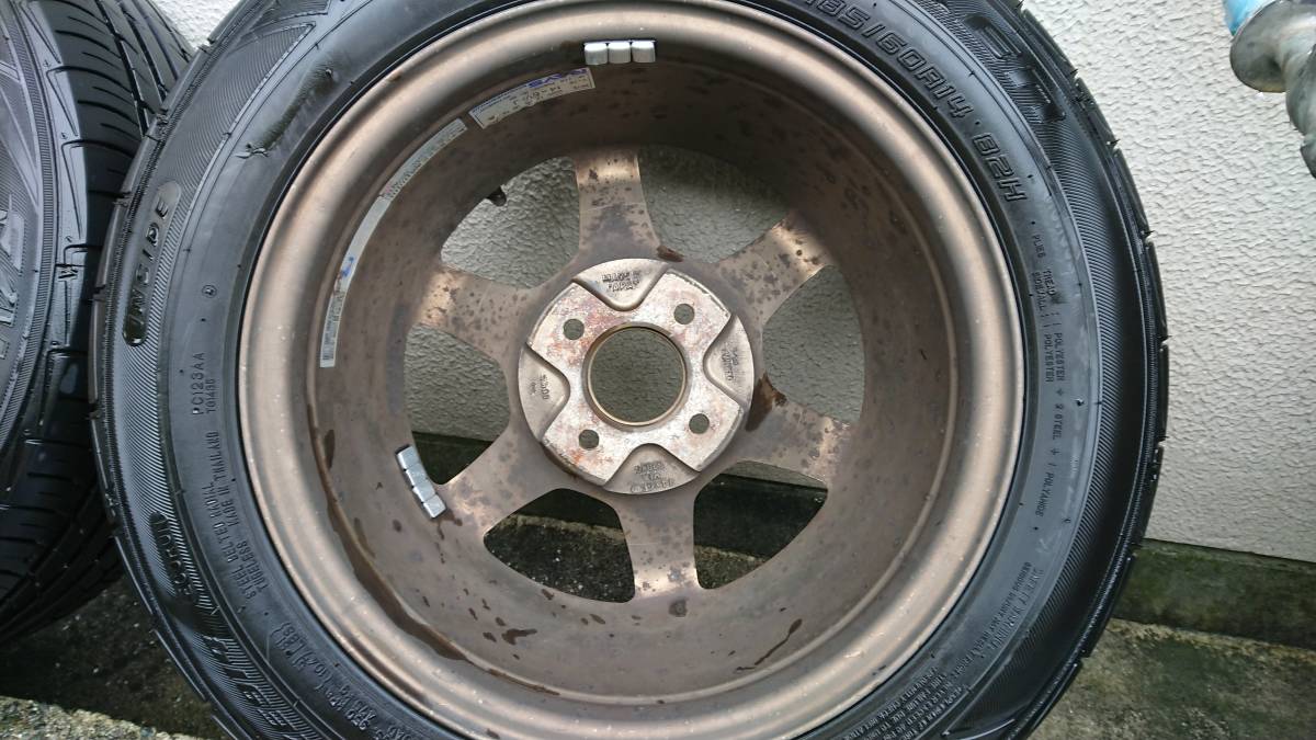 レイズ TE37 14×6.5J+15 PCD100 ブロンズ ロードスター