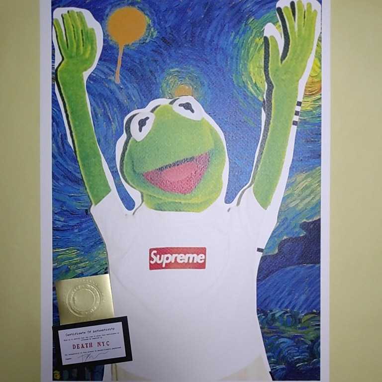 DEATH NYC 世界限定100枚 アートポスター カーミット Kermit 蛙 カエル