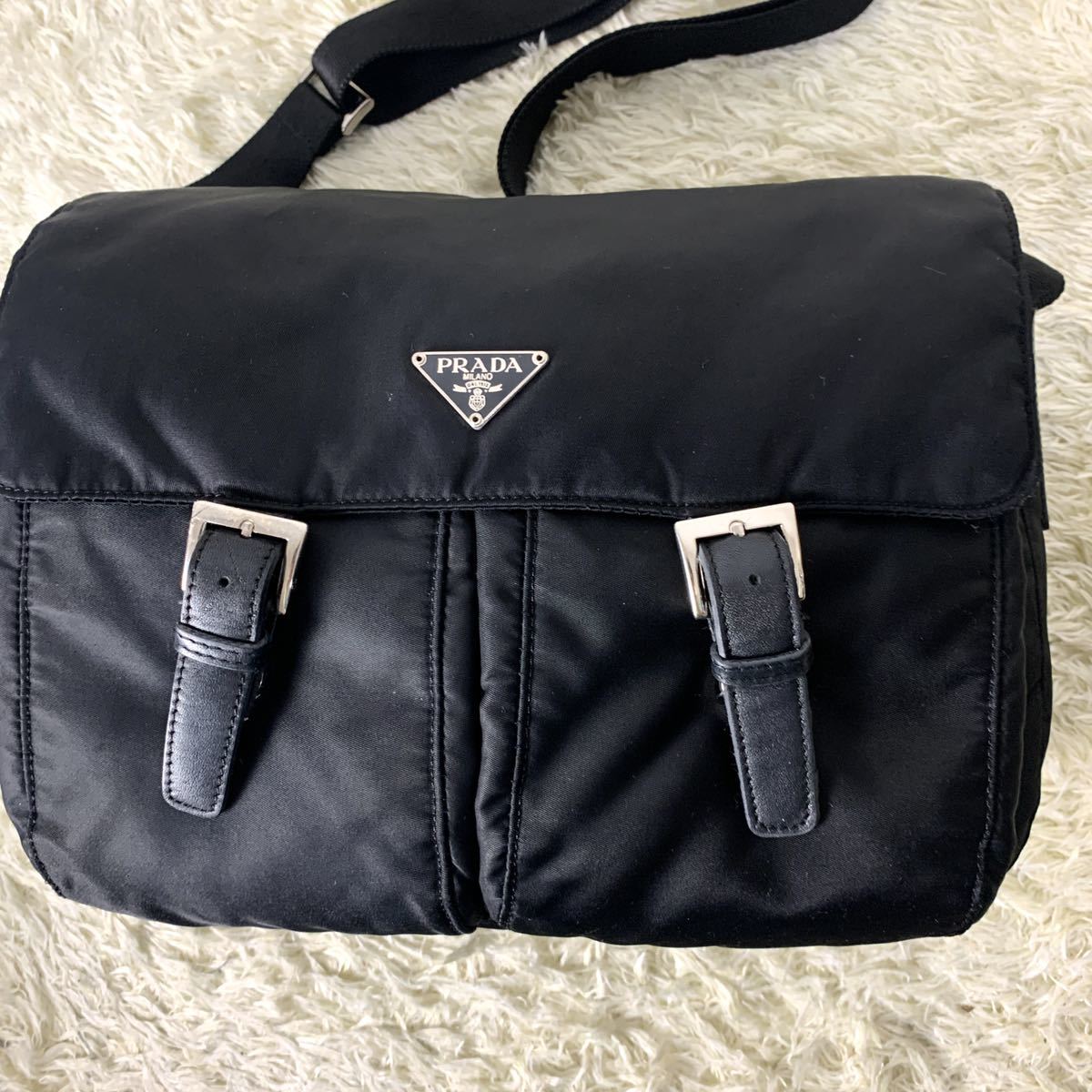 1円《極上品》PRADA プラダ B6671 メッセンジャーバッグ ショルダー 