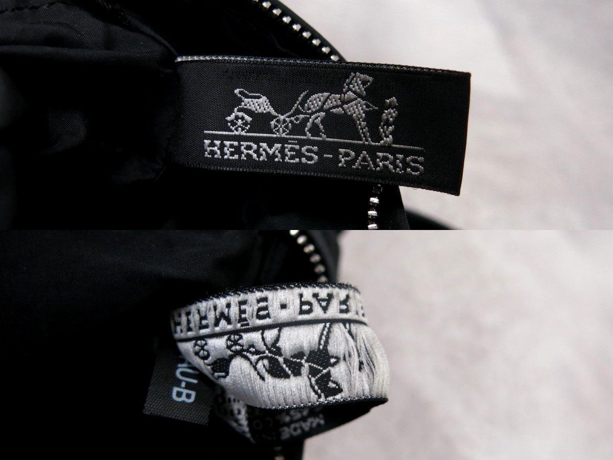 ○美品○HERMES エルメス○アカプルコ PM○ナイロン レザー 本革 