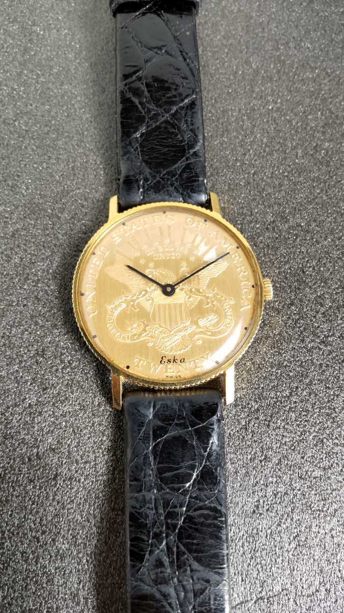 エニカ Enicar 手巻 コインウォッチ 金 18金 プラ風防 総重量約27g エニカ 売買されたオークション情報 Yahooの商品情報をアーカイブ公開 オークファン Aucfan Com