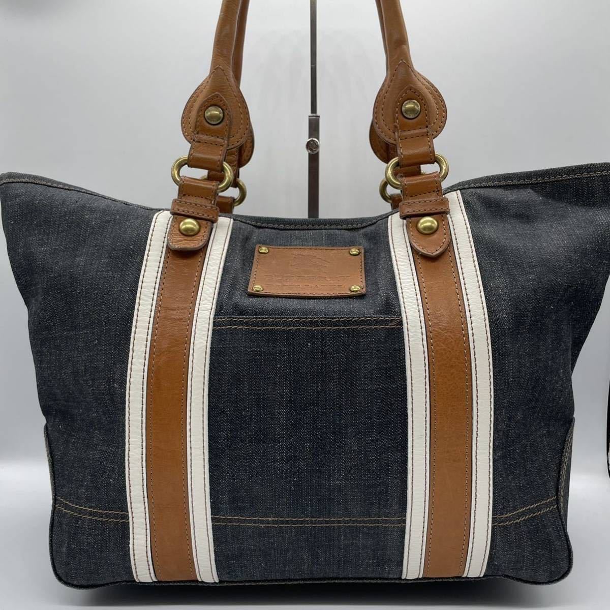 美品☆BURBERRY BLUE LABEL バーバリーブルーレーベル トートバッグ 
