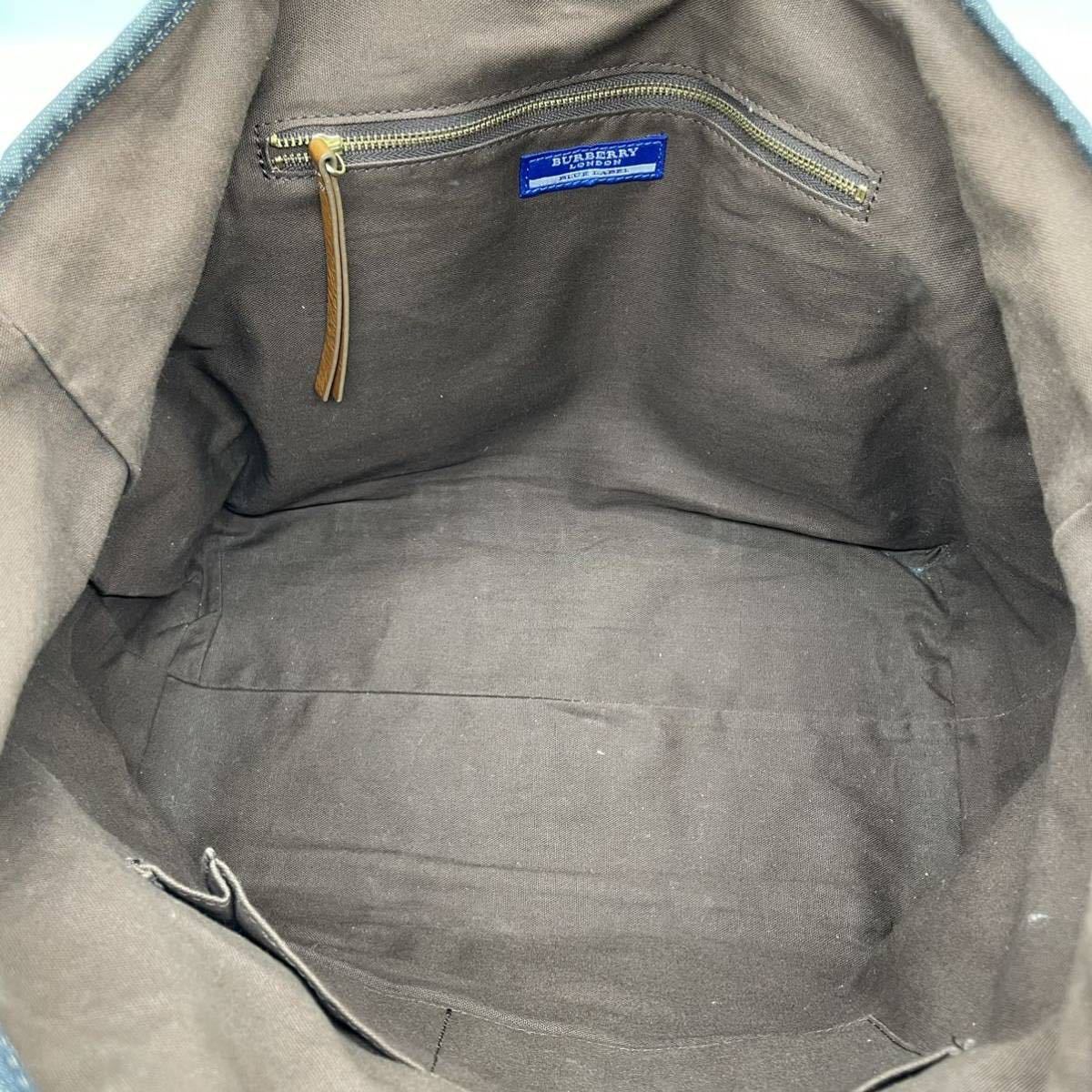 美品☆BURBERRY BLUE LABEL バーバリーブルーレーベル トートバッグ 