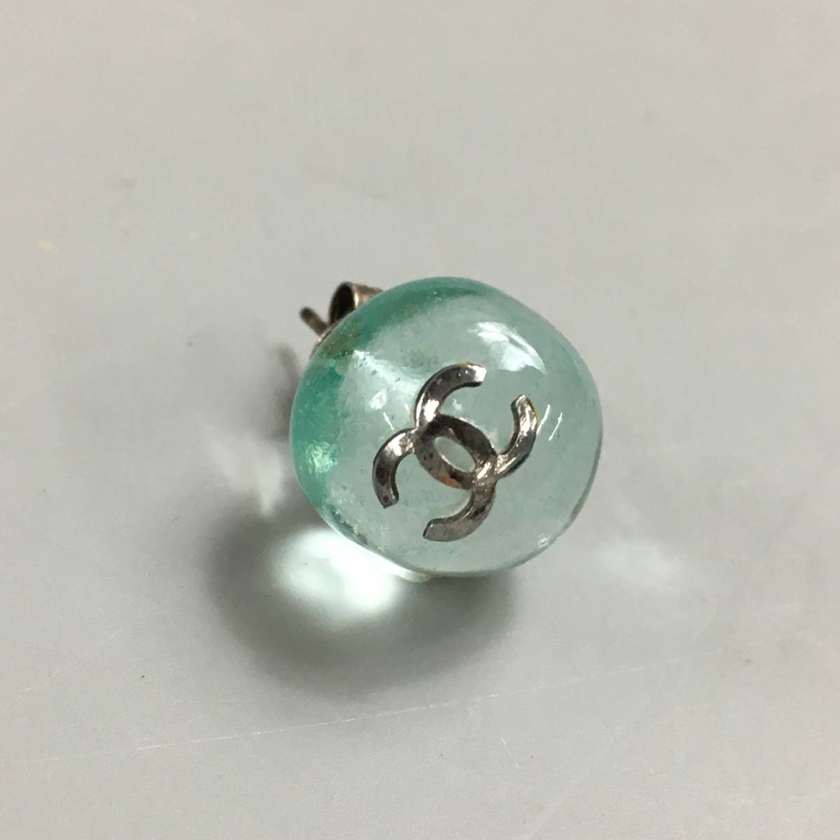 ☆C05115/CHANEL シャネル/ヴィンテージ/ピアス/ココマーク/ガラス 