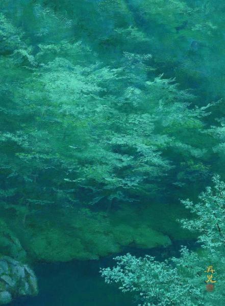 高橋澄爽「古利根」12号 日本画 共シール 日展会員 真作】【WISH】浜田昇児「谷間」日本画 20号 大作 金落款 共シール