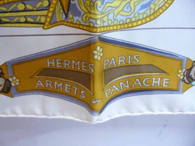 〓1円～③HERMES エルメス カレ90 シルクスカーフ ARMETS en PANACHE