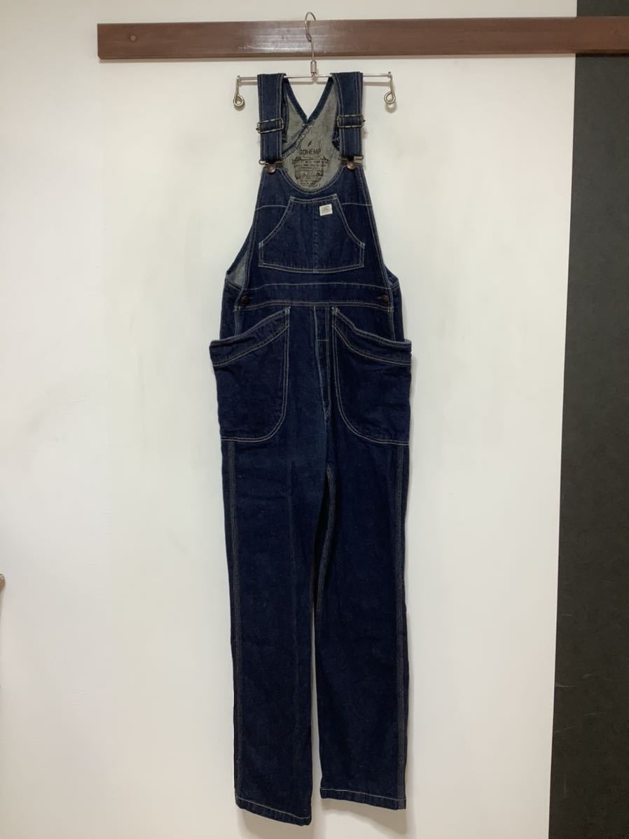 Q-863 GO HEMP ゴーヘンプ デニムオーバーオール 26サイズ スリム 細身