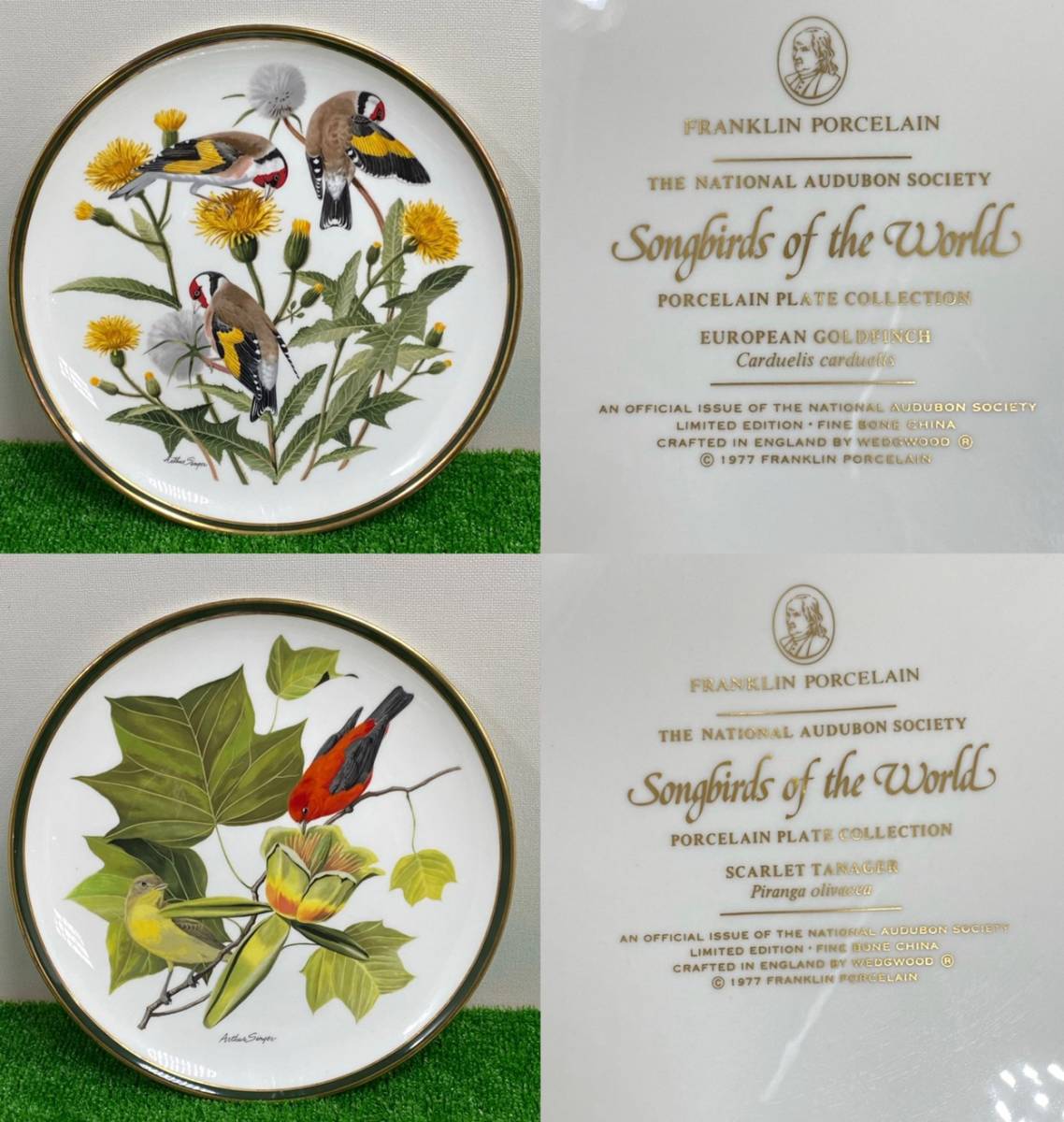 〇27-120 FRANKLIN PORCELAIN 世界の鳴き鳥 世界のキジ WEDGWOOD 限定