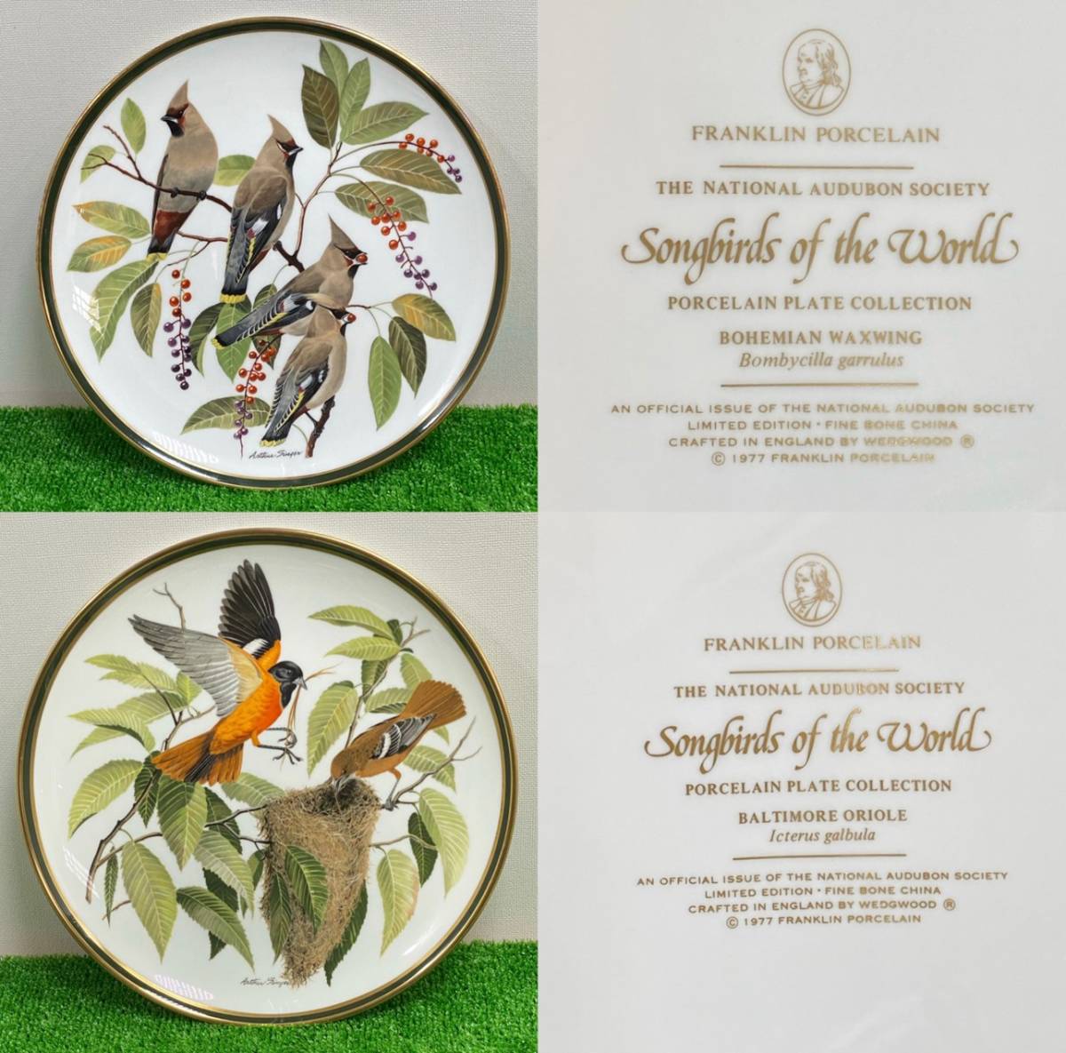 〇27-120 FRANKLIN PORCELAIN 世界の鳴き鳥 世界のキジ WEDGWOOD 限定
