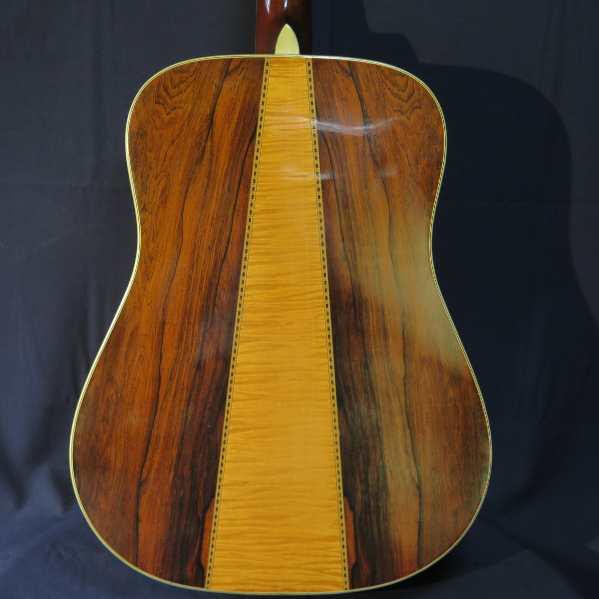 ★骨★ Morris W-45 表 スプルース 裏 ハカランダ フレイム メイプル ★高級 ハードケース 付★ モーリス 寺田楽器 幌馬車ラベル 1970年代?