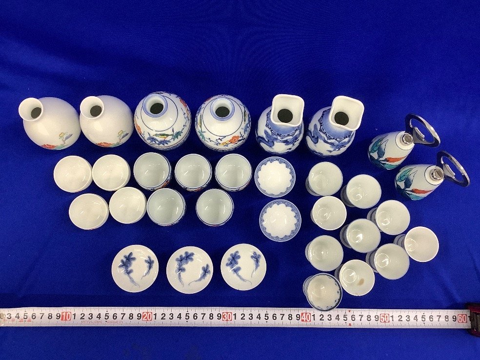 有田焼 清秀 | 酒器セット 繊細 中古品 ACBF まとめ 平戸 松山 有田（キッチン用品・食器・調理器具）の通販 鶴松窯 セット 酒器揃 0524 器