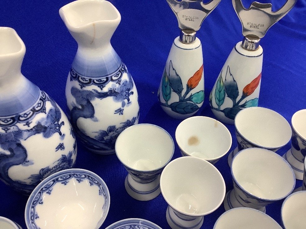 有田焼 清秀 | 酒器セット 繊細 中古品 ACBF まとめ 平戸 松山 有田（キッチン用品・食器・調理器具）の通販 鶴松窯 セット 酒器揃 0524 器