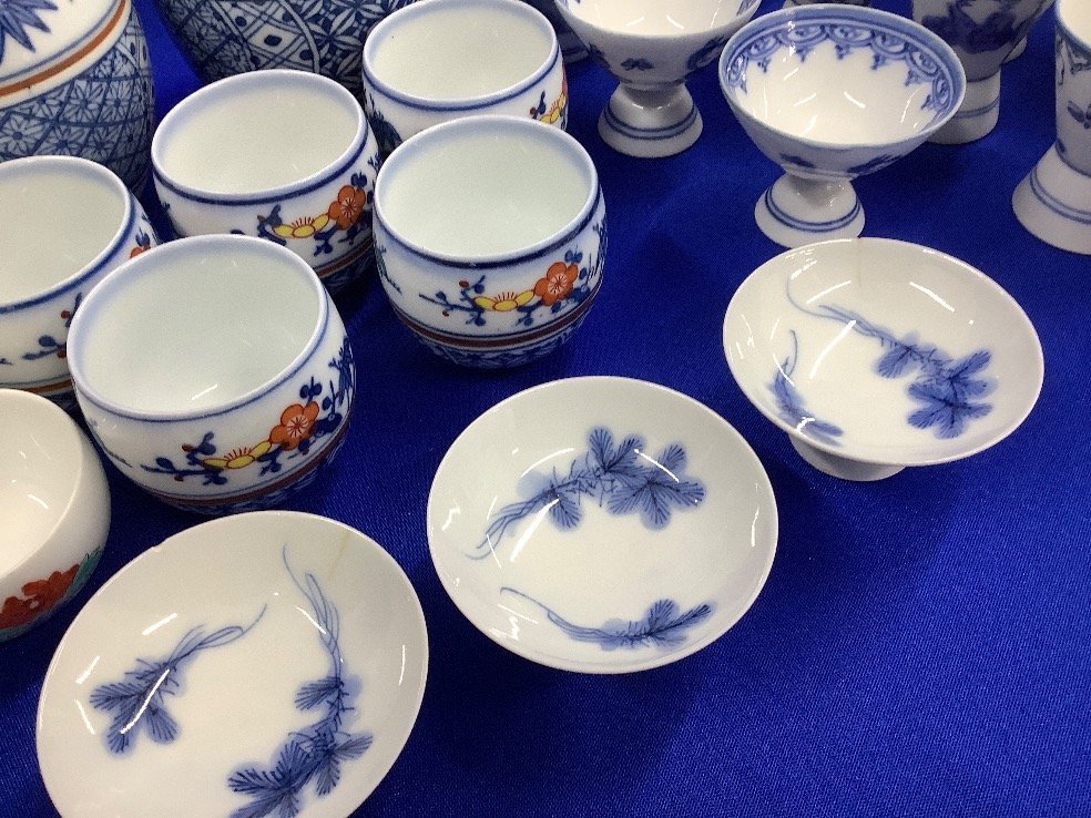 有田焼 清秀 | 酒器セット 繊細 中古品 ACBF まとめ 平戸 松山 有田（キッチン用品・食器・調理器具）の通販 鶴松窯 セット 酒器揃 0524 器