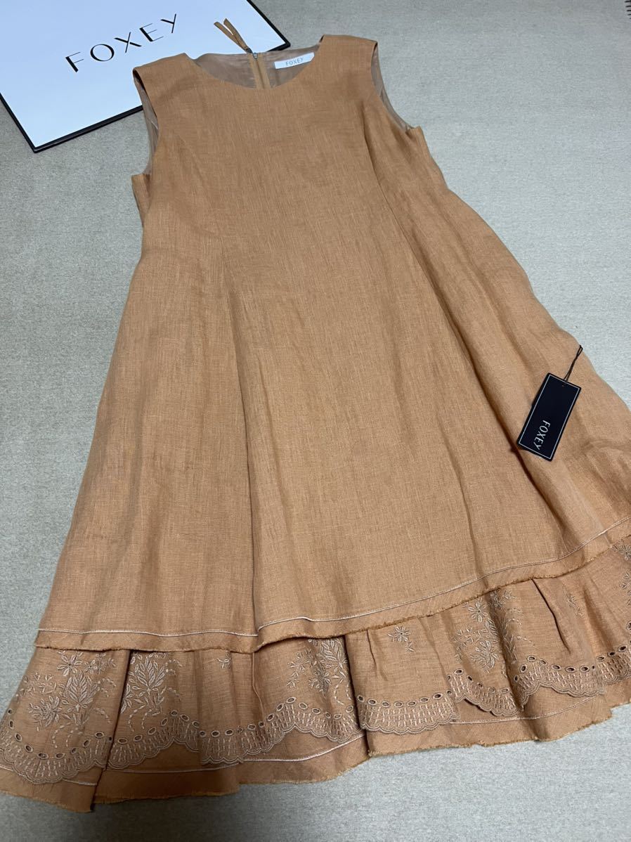 Foxey フォクシー リネン ワンピース ドレス ワンピース 売買されたオークション情報 Yahooの商品情報をアーカイブ公開 オークファン Aucfan Com