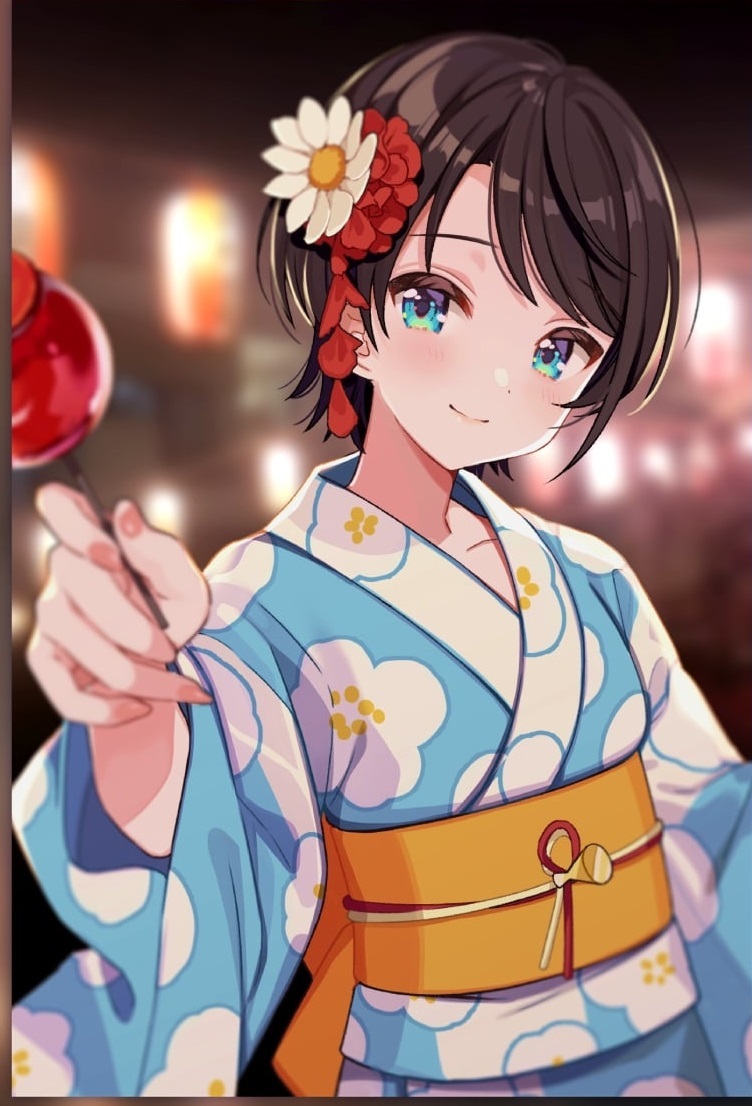 ホロライブ Hololive 大空スバル 直筆サイン入りポストカード Oozora Subaru 誕生日記念2021グッズ しぐれうい描き下ろし_1