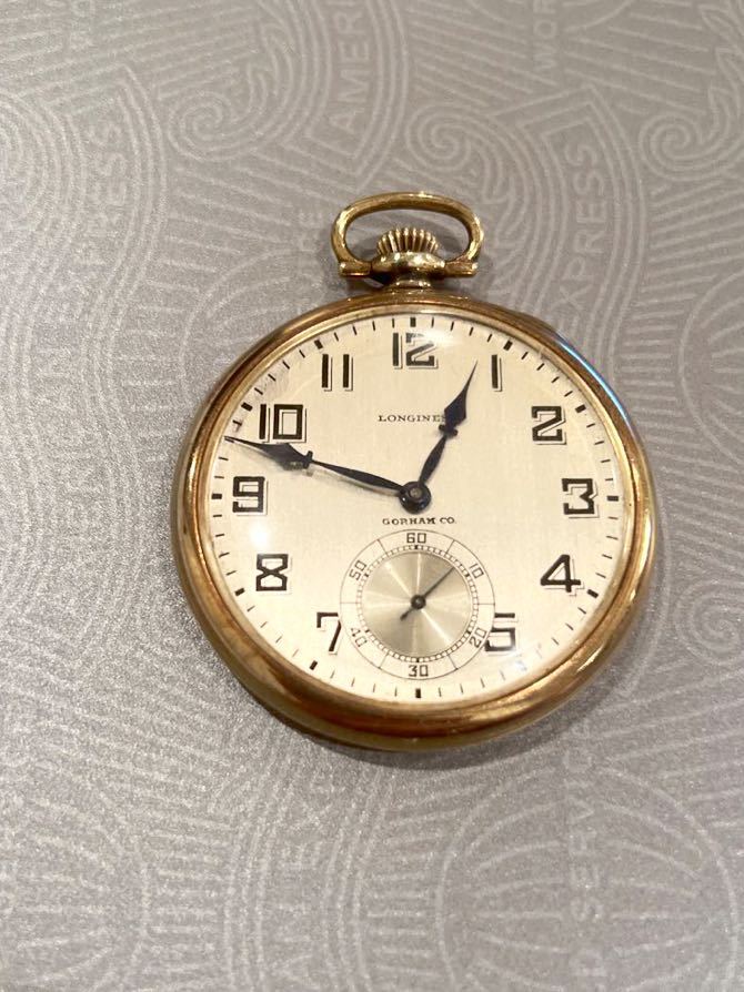 ☆ロンジンの懐中時計☆スイス製 1910年代 男性用 金張り美品 よく動き