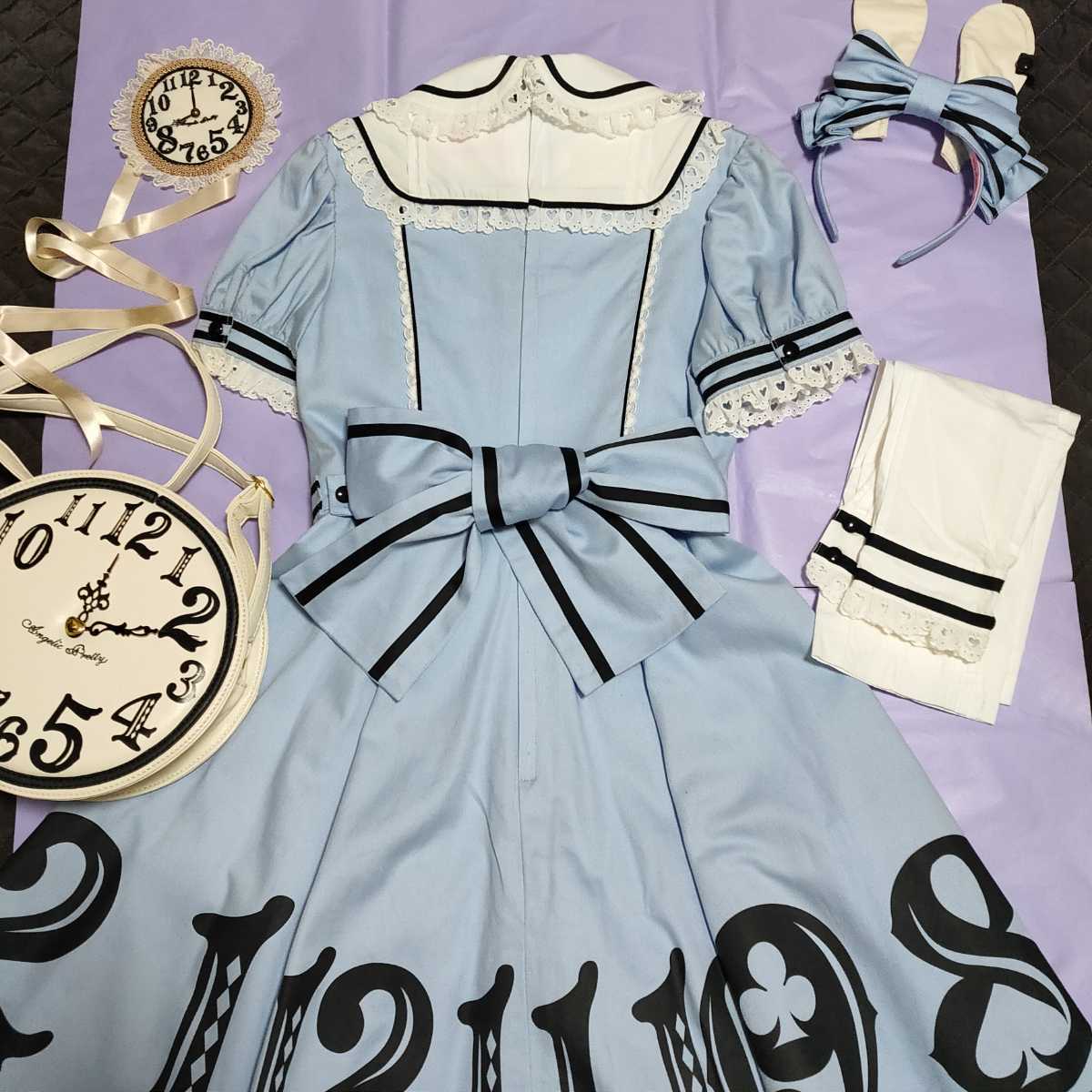 Angelic Pretty サックス ワンピース Angelic Pretty マリオネット・クロック ジャンパースカート
