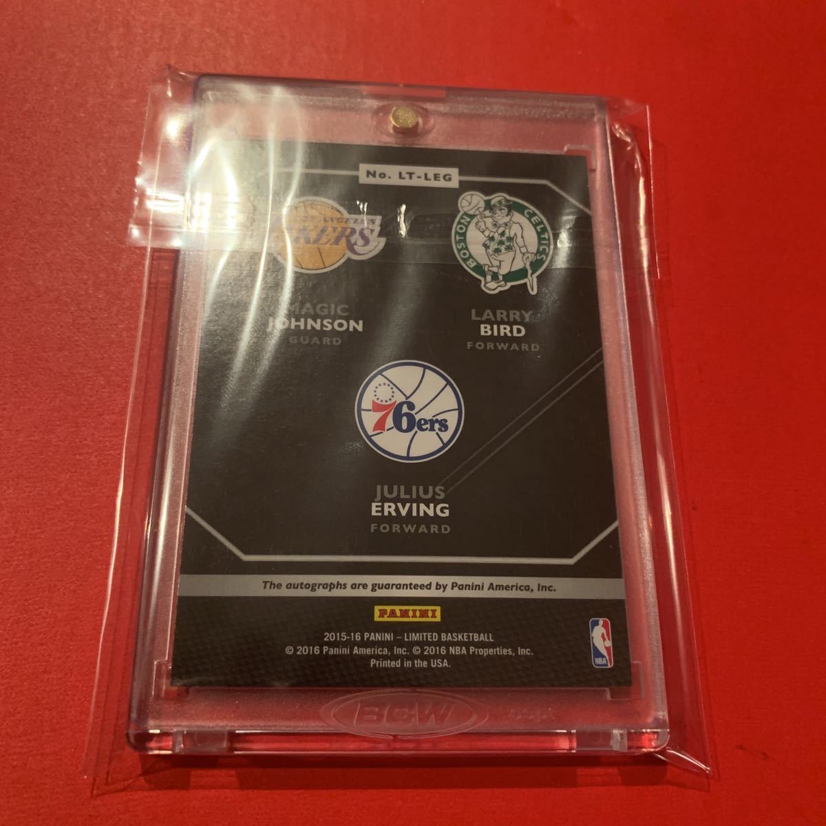 ☆5枚限定☆2015-16 Panini Limited Magic Johnson Larry Bird Julius 