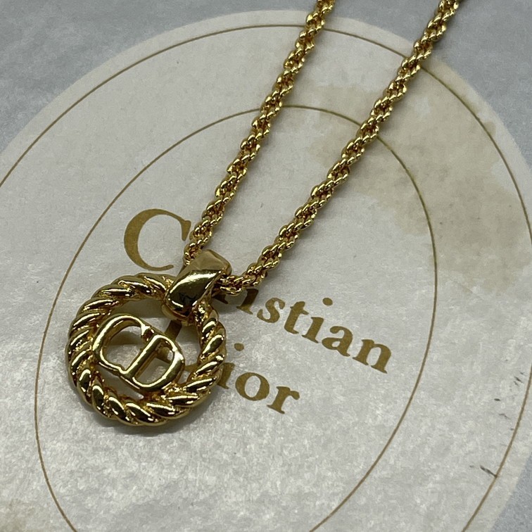1645634】Christian Dior クリスチャンディオール ネックレス CDロゴ