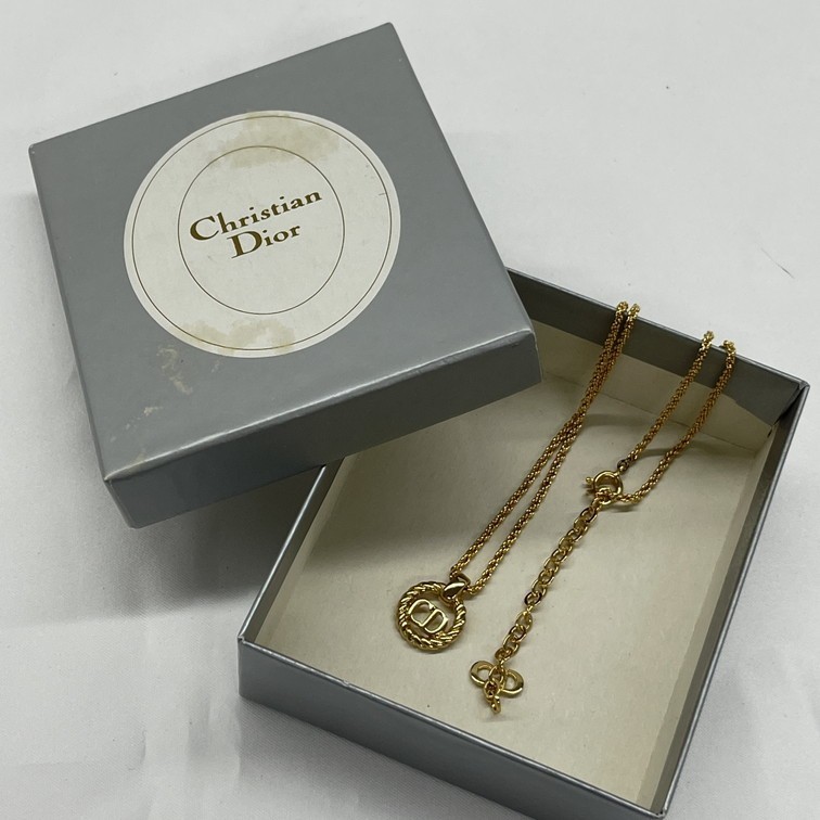 1645634】Christian Dior クリスチャンディオール ネックレス CDロゴ