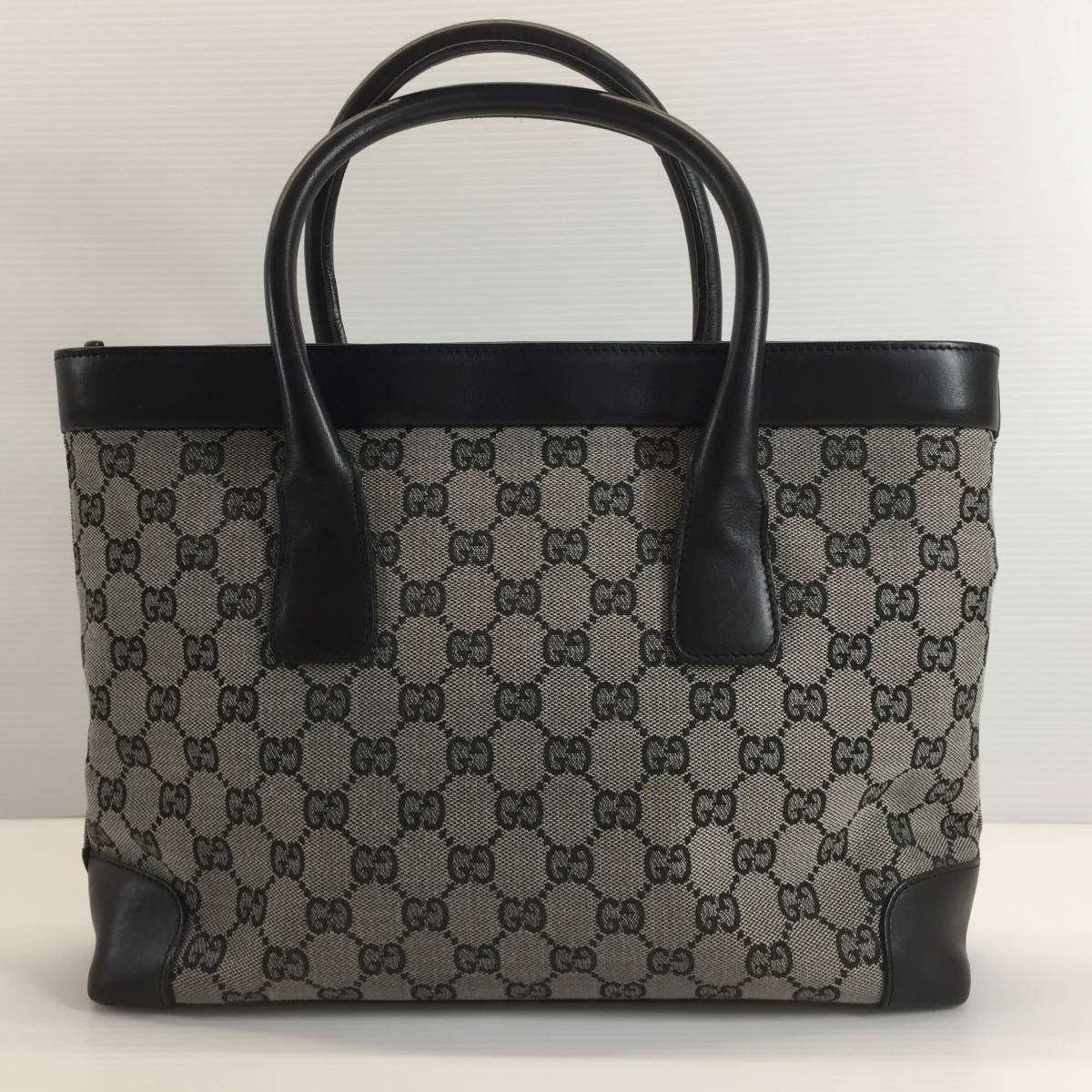 □GUCCI グッチ GGキャンバス×レザー トートバッグ 1119・002058 USED 