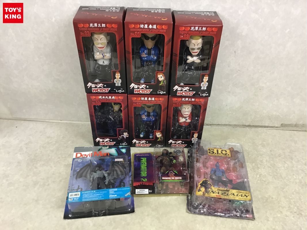 驚きの破格値，低価 1円 同梱不可 ジャンク クレイジーヘッド等 クローズ&WORST デビルマン プレデター他(その他)｜売買されたオークション情報、yahooの商品情報をアーカイブ公開 - オークファン その他
