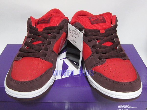 新品 25cm NIKE SB DUNK LOW PRO DM0807-600 BURGUNDY CRUSH/TEAM RED  