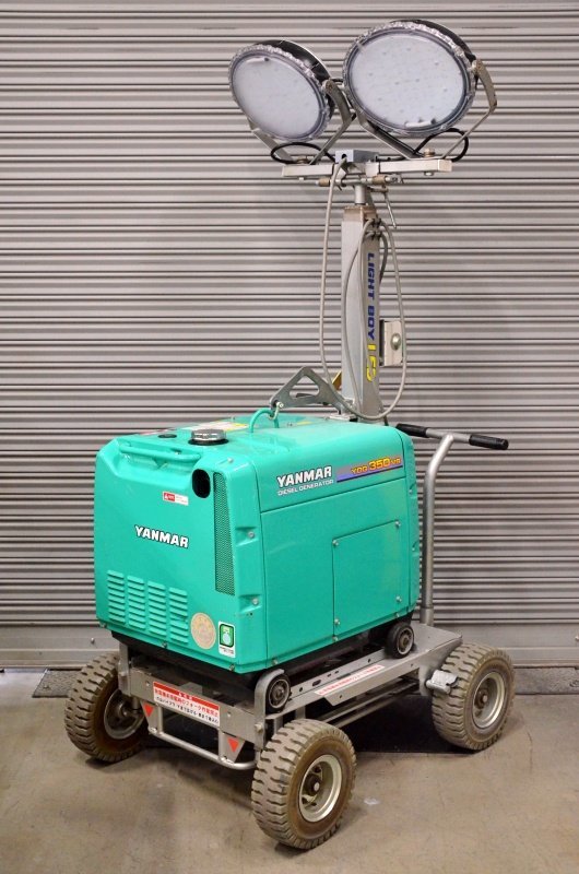 限定セール，人気セール YANMER 空冷式ディーゼル発電機 3.0kw/50Hz 移動昇降式LED投光器2台付き YDG350VS-5E 直接引き取り限定(その他)｜売買されたオークション情報、yahooの商品情報をアーカイブ公開 - オークファン その他