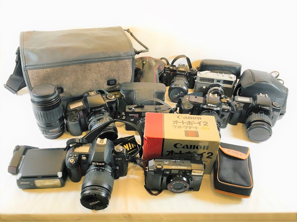 ジャンク品カメラやレンズその他おまとめ Canon/Nikon/MINOLTA/YASHICA