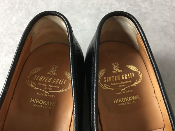 scotch grain 25.5 美品　ローファー 美品○SCOTCH GRAIN○25.5cm EE○シボ革レザー ローファー 革靴