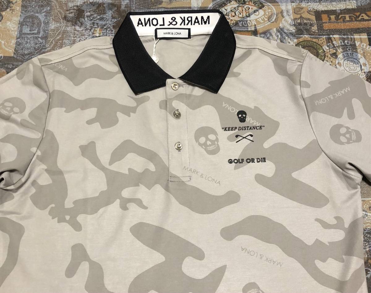 MARK & LONA カモフラ柄 ポロシャツ GOLF OR DIE MARK & LONA カモフラ