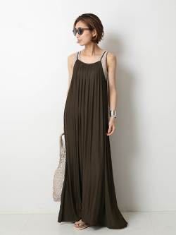 □美品□Deuxieme Classe サンドレス キャミソール ワンピース カーキ  
