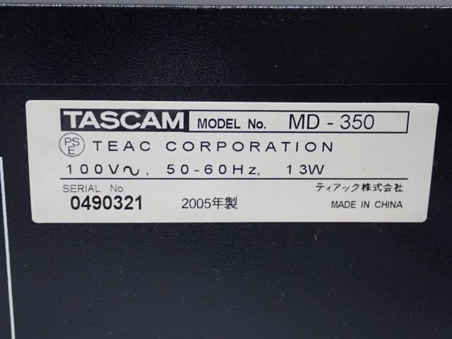 MD-350 TASCAM タスカム - MDデッキ メルカリ Recorder MDレコーダー