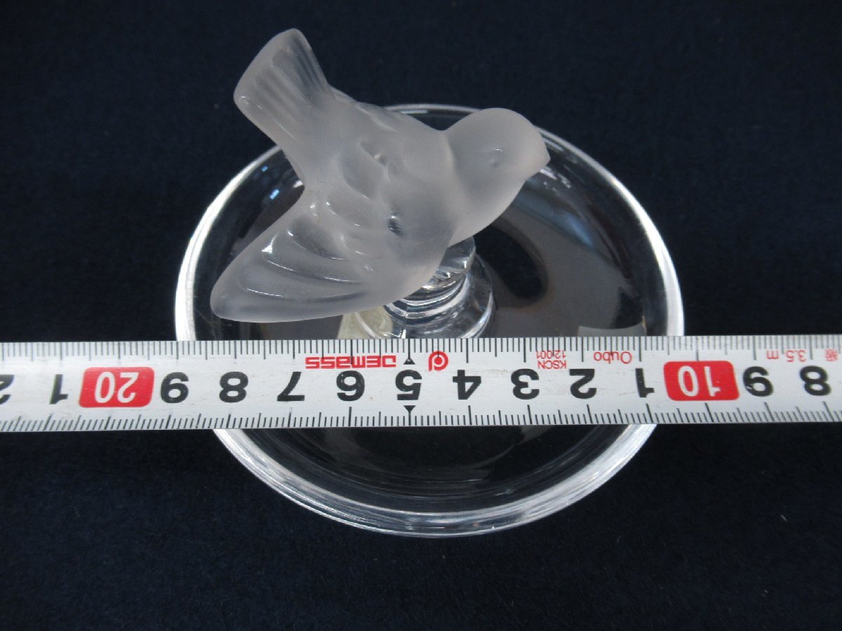 ラリック　LALIQUE ハート　置物　オブジェ　インテリア　クリスタル hK7546 lalique/ルネ・ラリック「小鳥 バード リングトレイ/ピントレイ
