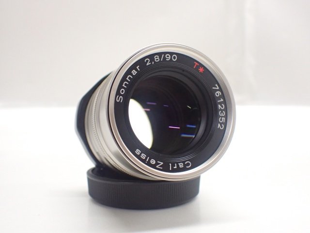 CONTAX コンタックス 単焦点レンズ Carl Zeiss Sonnar 90mm F2.8 T* ゾナー コンタックスGマウント レンズフード付き ∬ 66079-27 CONTAX コンタックス Zeiss | 1:1.4単焦点レンズ 純正