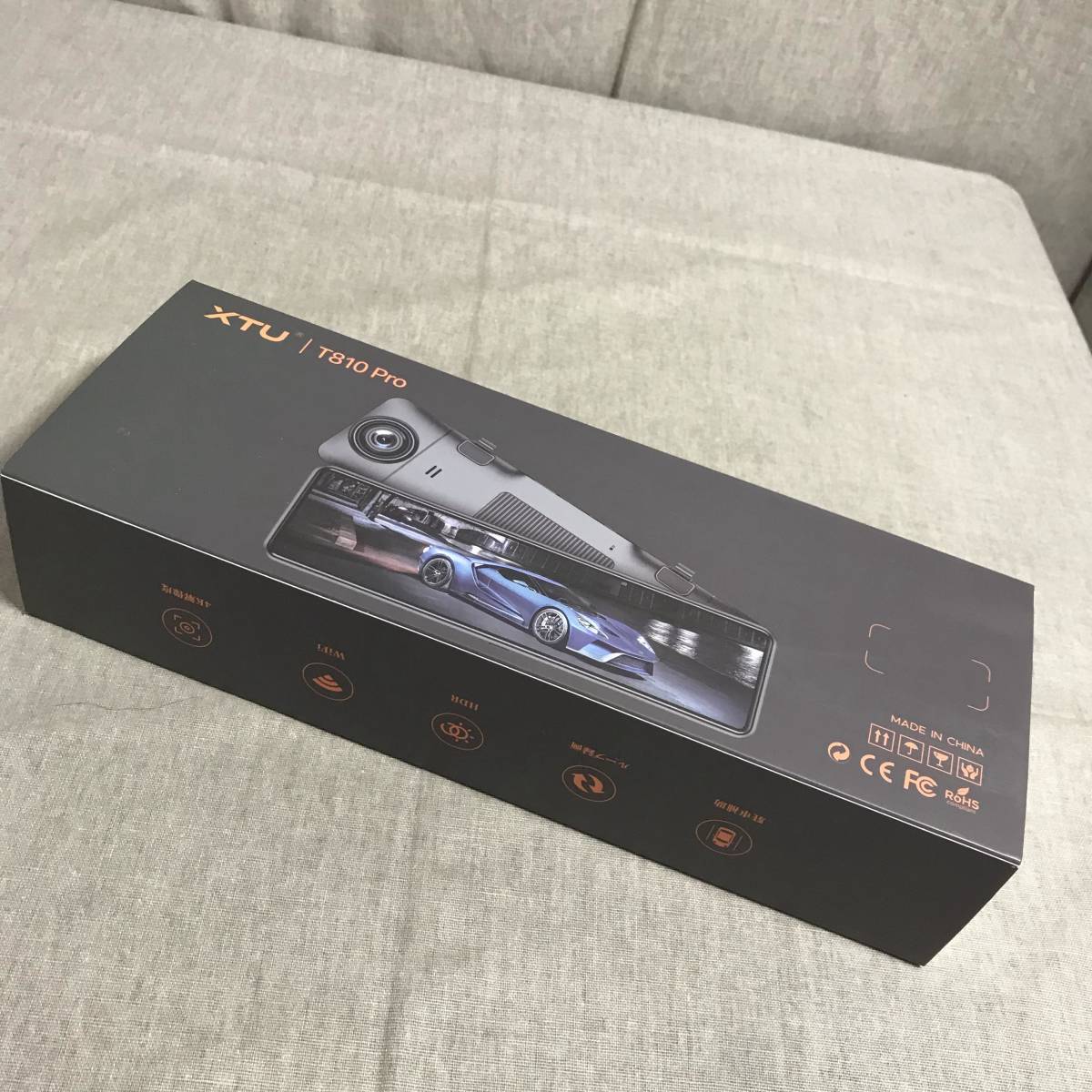現状品 XTU ドライブレコーダー ミラー型 4K 前後カメラ 前後同時録画 