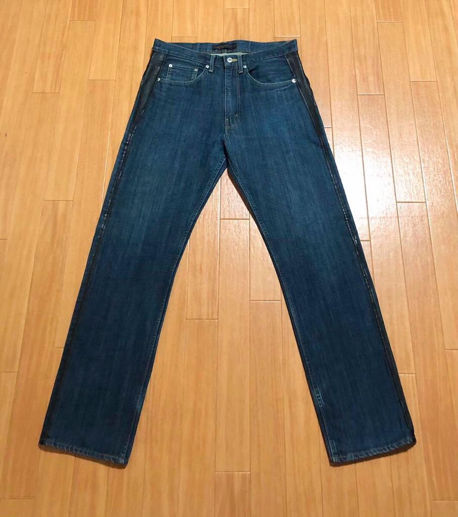 人気セール，お得 UNDERCOVER fragment 03AW アンダーカバー フラグメント コラボ デニムパンツ サンダー刺繍 サイド レザー切替 archive 藤原ヒロシ(ボトムス)｜売買されたオークション情報、yahooの商品情報をアーカ 男性用