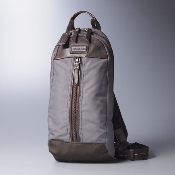 激安大特価，正規品 GK8498// コーチ/COACH F70692/ヴァリック ナイロン スリング バッグ/ワンショルダーバッグ/ボディバッグ/鞄/ブラウン&times;グレー(その他)｜売買されたオークション情報、yahooの商品情報をアーカ かばん、バッグ
